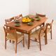 Teak extension dining table with concealed panels, Denmark, 60s