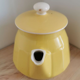 Cafetière, théière vintage jaune