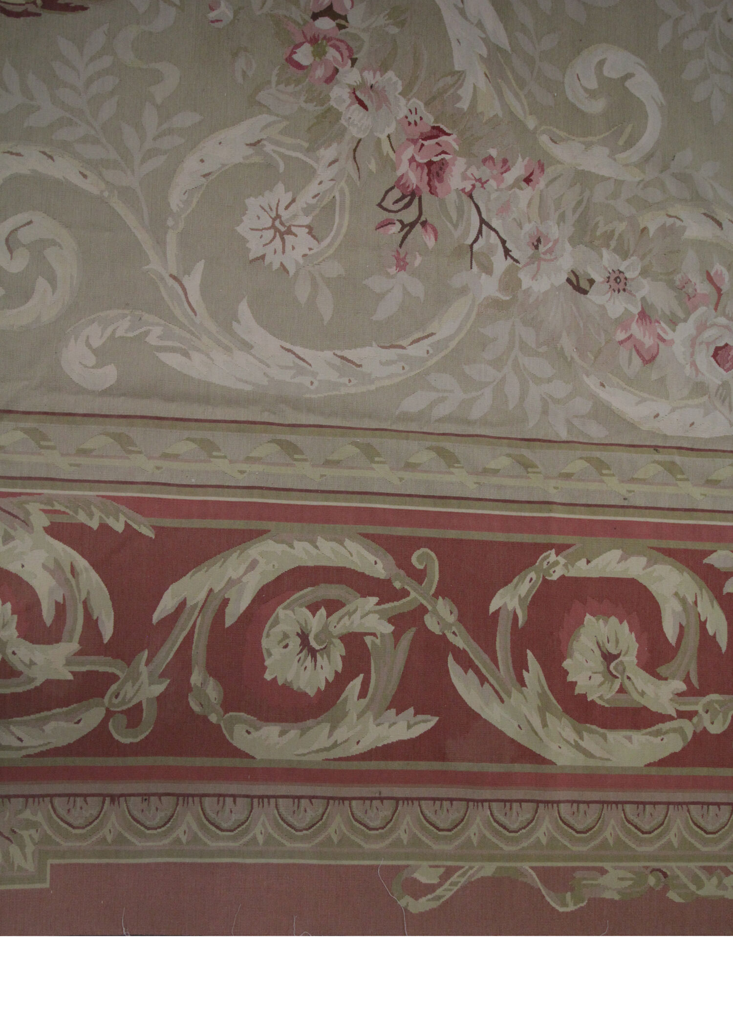 Handmade Vintage Needlepoint Rug Aubusson Tapestry - 122x186cm