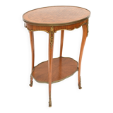 Louis XV style pedestal table in marquetry
