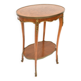 Louis XV style pedestal table in marquetry
