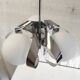 Lustre Space-Age en chrome et opaline - années 70