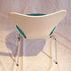 Chair Mod.  3107 Turquoise fabric design Jacobsen, Fritz hansen edition