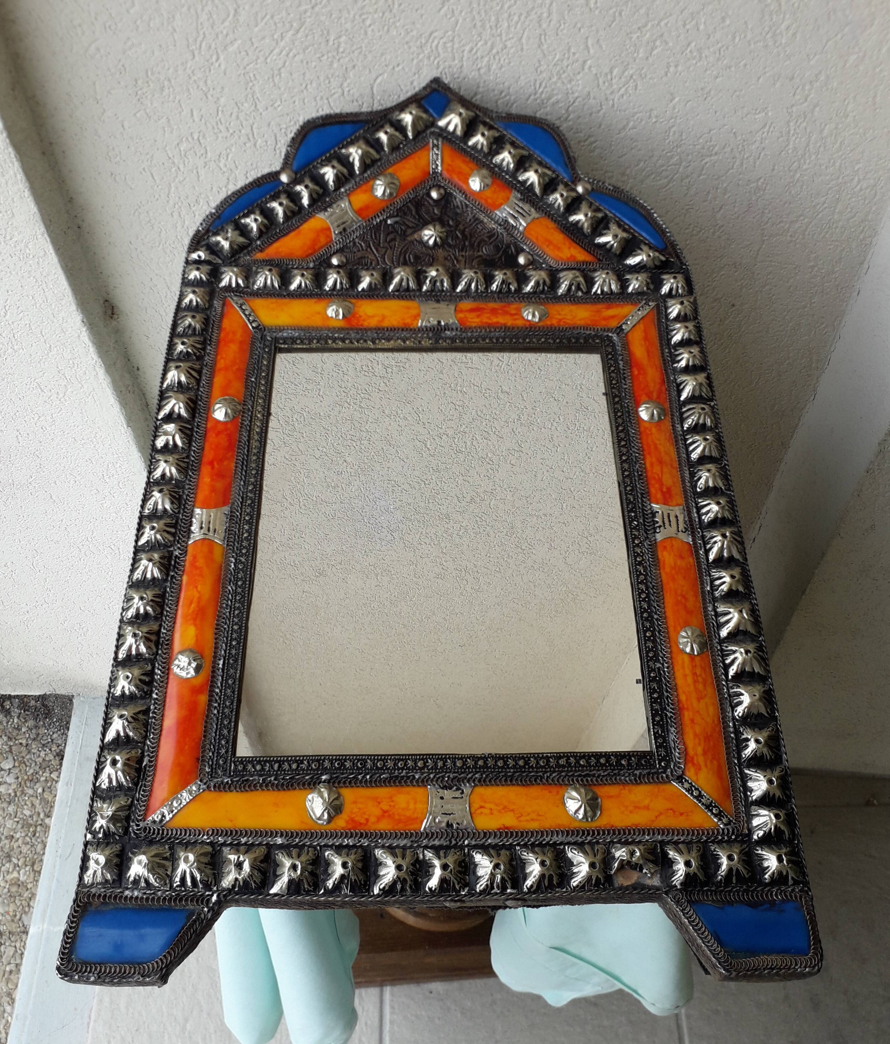 Moroccan mirror with a pediment