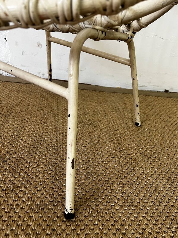 Fauteuil coquille rotin enfant