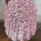 Vintage pink woven glass lantern – Murano style
