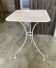 White square bistro table for bar café terrace garden metal 1950 white