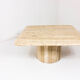 Square travertine coffee table