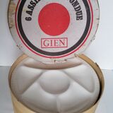 6 plates with Gien fondue and its box