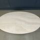 Vintage oval travertine coffee table, 1970s