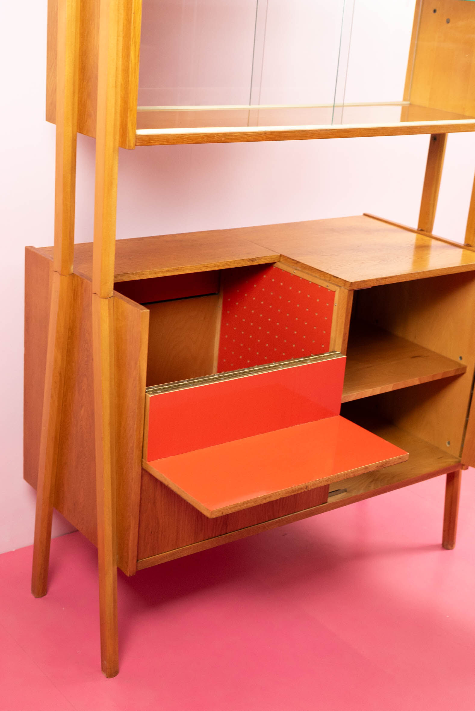 Vintage Mid Century room divider door 'Jirak' voor 'Tatra'