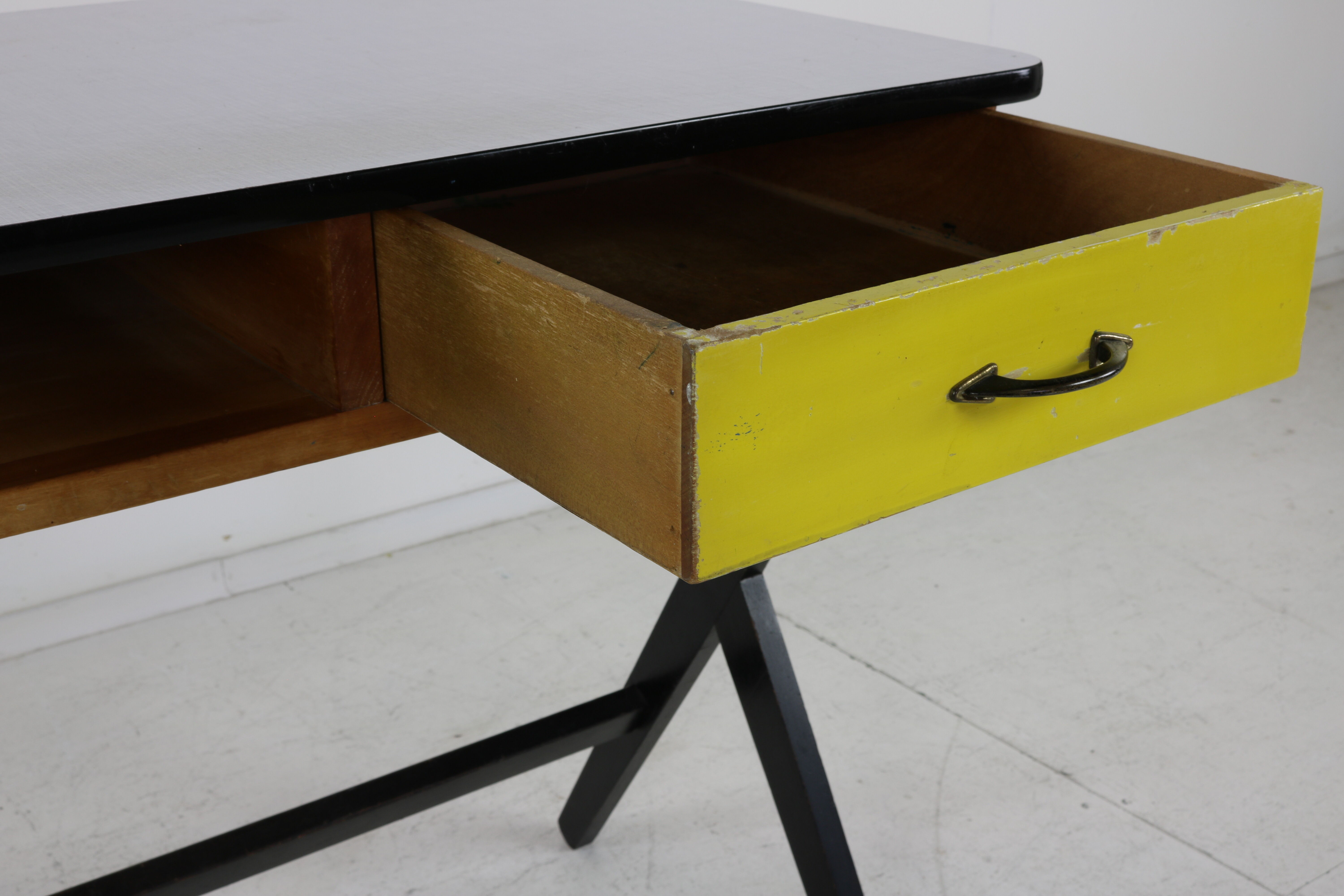Mid century wooden desk by Coen de Vries for Devo Holland