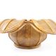 60s Italian design flower coffee table in rattan and glass marquetry