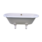 Old rounded emailed bathtub