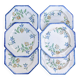 Set of 6 antique octagonal plates Longwy – Old Longwy