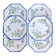 Set of 6 antique octagonal plates Longwy – Old Longwy