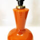 Paire de lampes de table verre orange 1960's