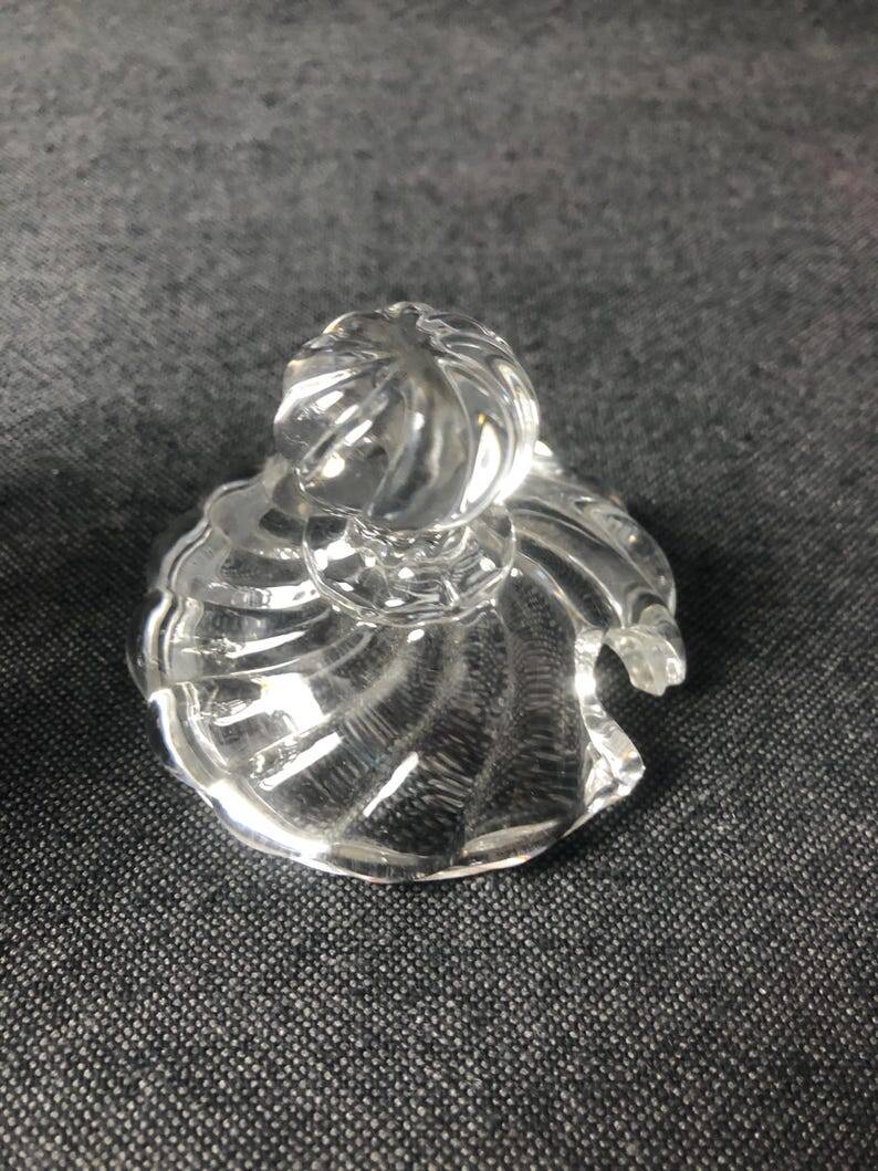 1980s Baccarat Crystal Jam Jar/Mustard Jar/Honey Jar With Lid, Model Bamboo