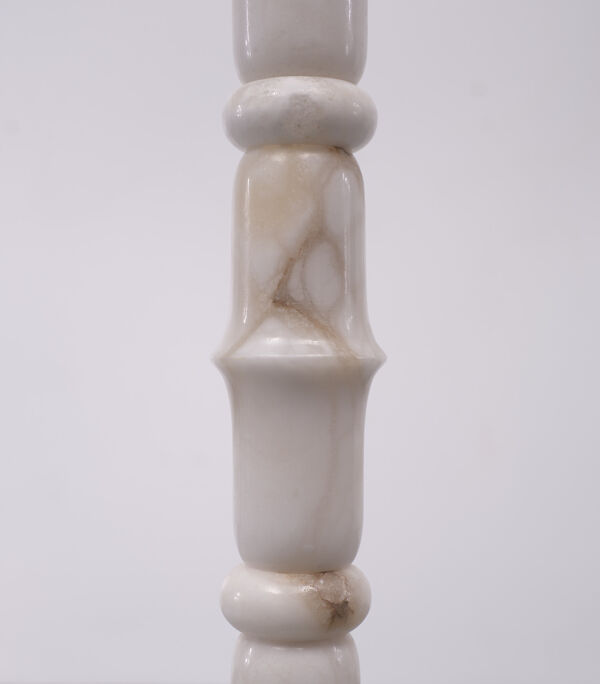 Lampadaire en marbre blanc Regency Italie 1970s