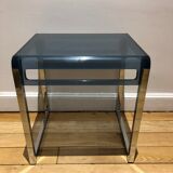 Plexiglas and blue chrome table