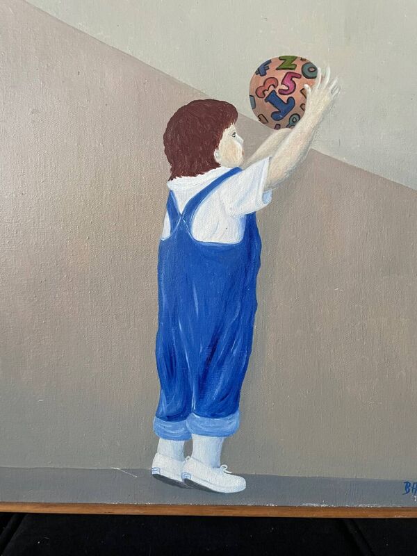 L'enfant au ballon - art figuratif contemporain