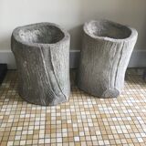 Pair of concrete planters