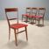 Set of 4 vintage chairs from the 1950s-60s.