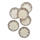Set of 6 antique ironstone dinner plates, Alphand pattern