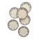 Set of 6 antique ironstone dinner plates, Alphand pattern