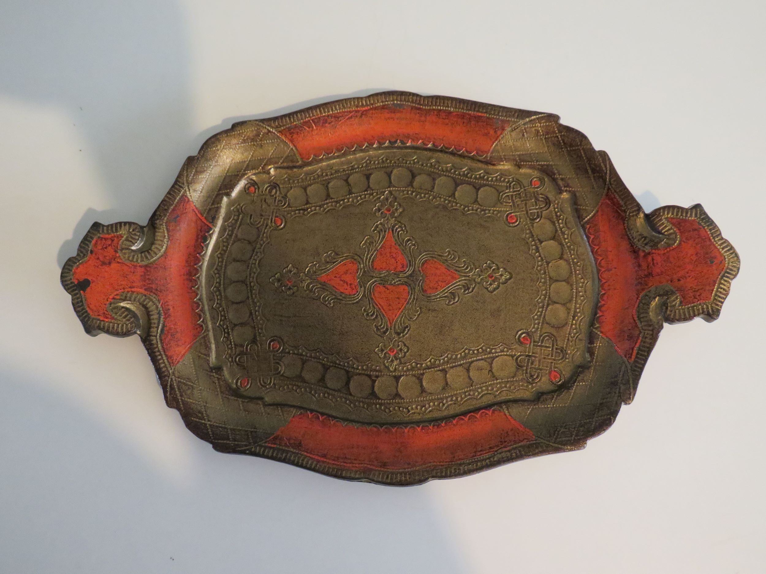 Set of 4 small Venetian trays, 1970 Italy