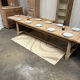 Solid oak farmhouse table with extensions 4M