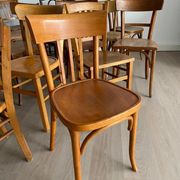 Set of 30 bistro chairs BOIS COURBÉ Vintage 60s mismatched