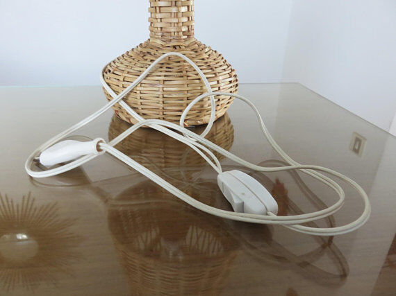 Scandinavian 70s rattan lamp
