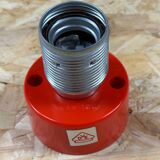 60s 70s discus wall lamp Teka Orange Space Age design aluminum metal