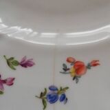 Lot deux plats ronds vintages porcelaine Bohème