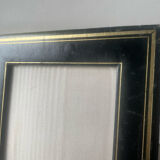 Antique black leather  with gilding frame measurements 19 cm x 15 cm