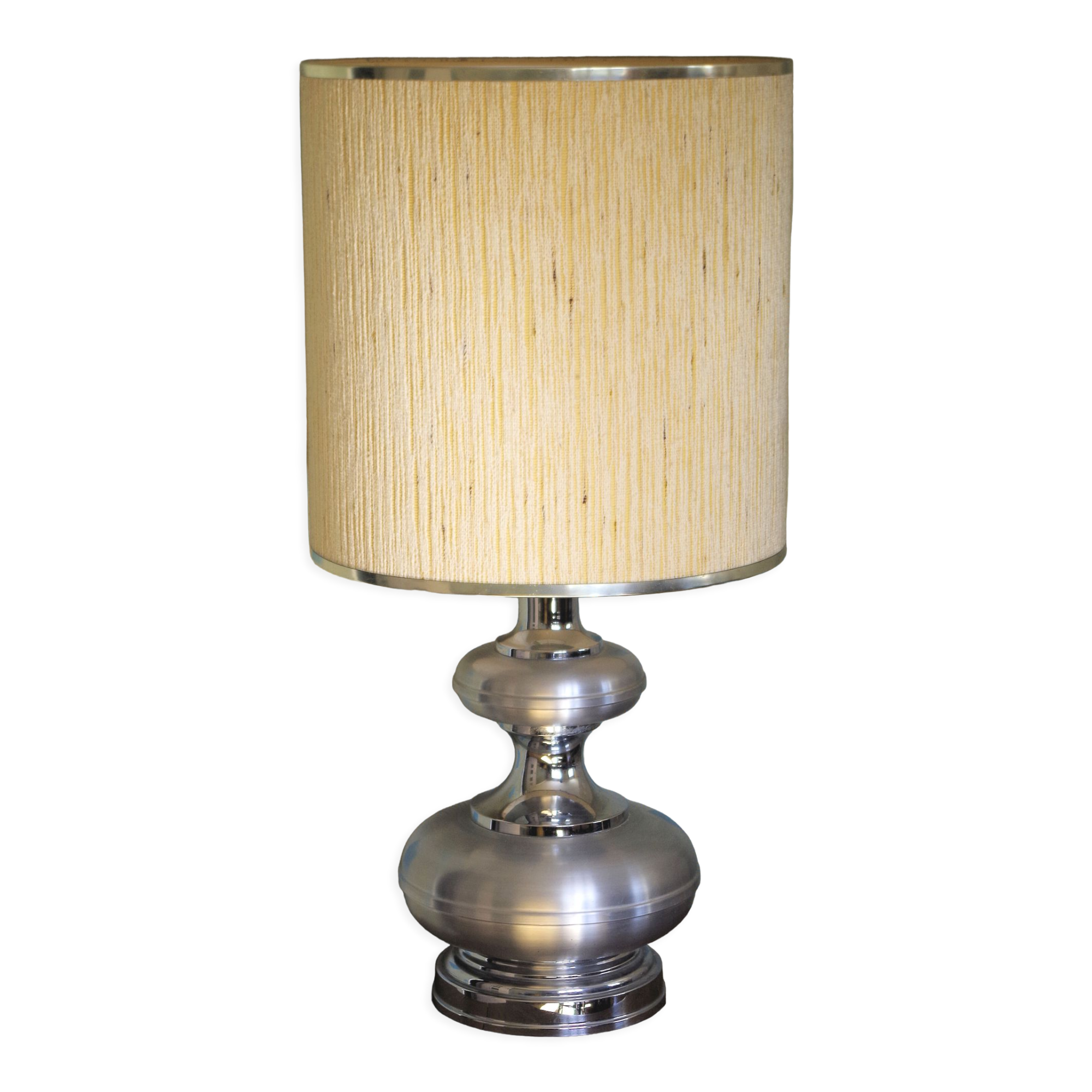 Vintage lamp aluminum and chrome 70s