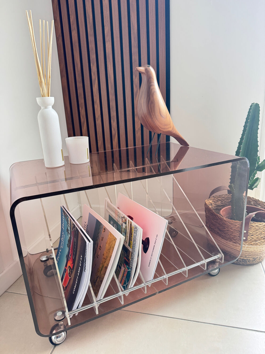 Vintage M. Dumas Roche Bobois coffee table/vinyl record cabinet