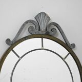 Miroir nordique en métal des années 50 – Design vintage