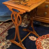Art Nouveau period side table with marquetry decoration by Auguste