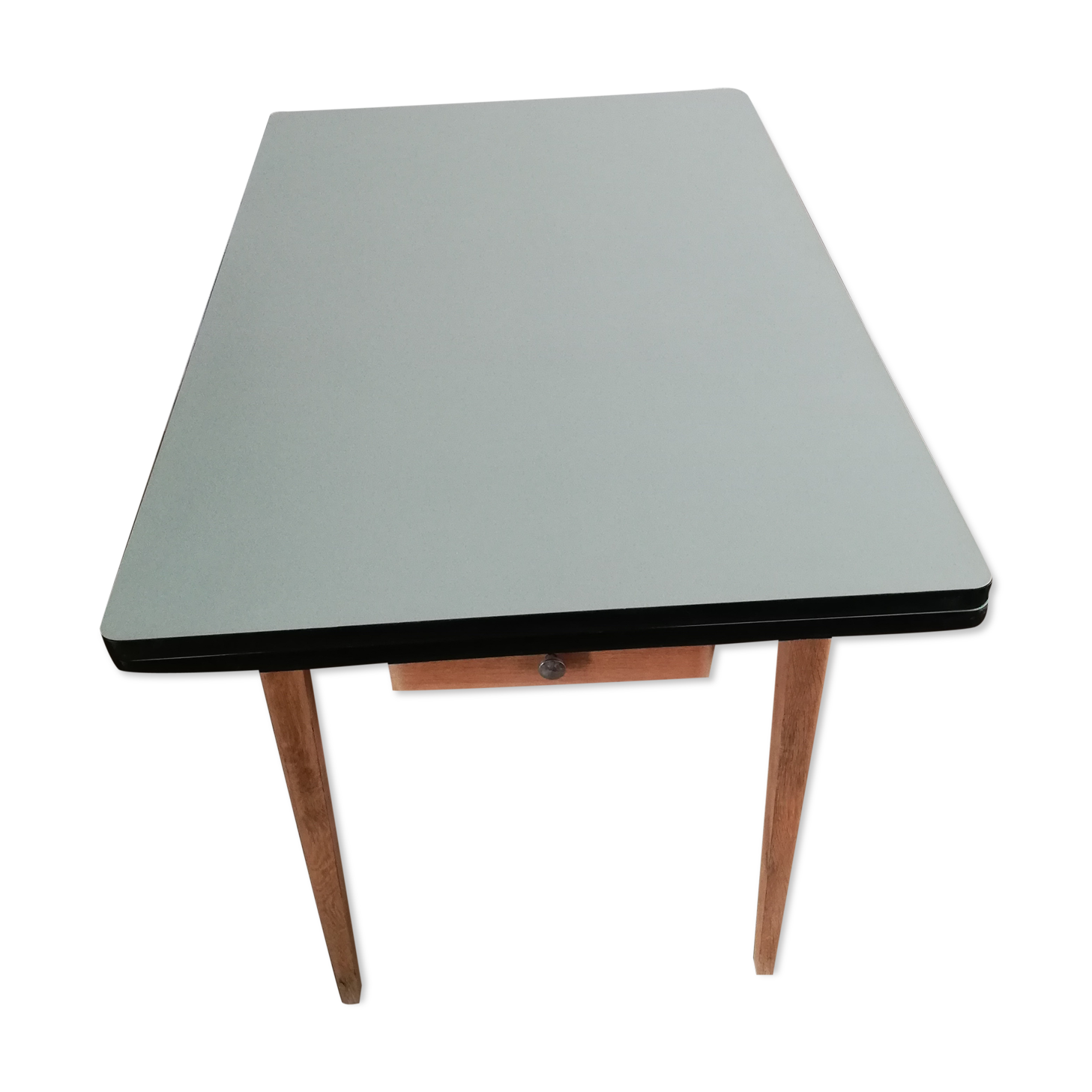 Table avec rallonges formica et chêne