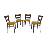 Ensemble de quatre chaises à manger Art Déco par Fischel, années 1930.