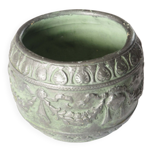 Cache pot grès patiné - effet