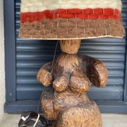 Vintage 70's wool lampshade
