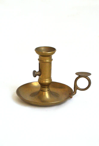Brass cellar candle holder