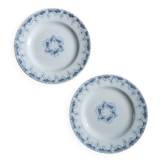 Set D'assiettes En Porcelaine 24 Pièces Pour 6 Personnes, Esfra,  26-20-19-15cm Bleu
