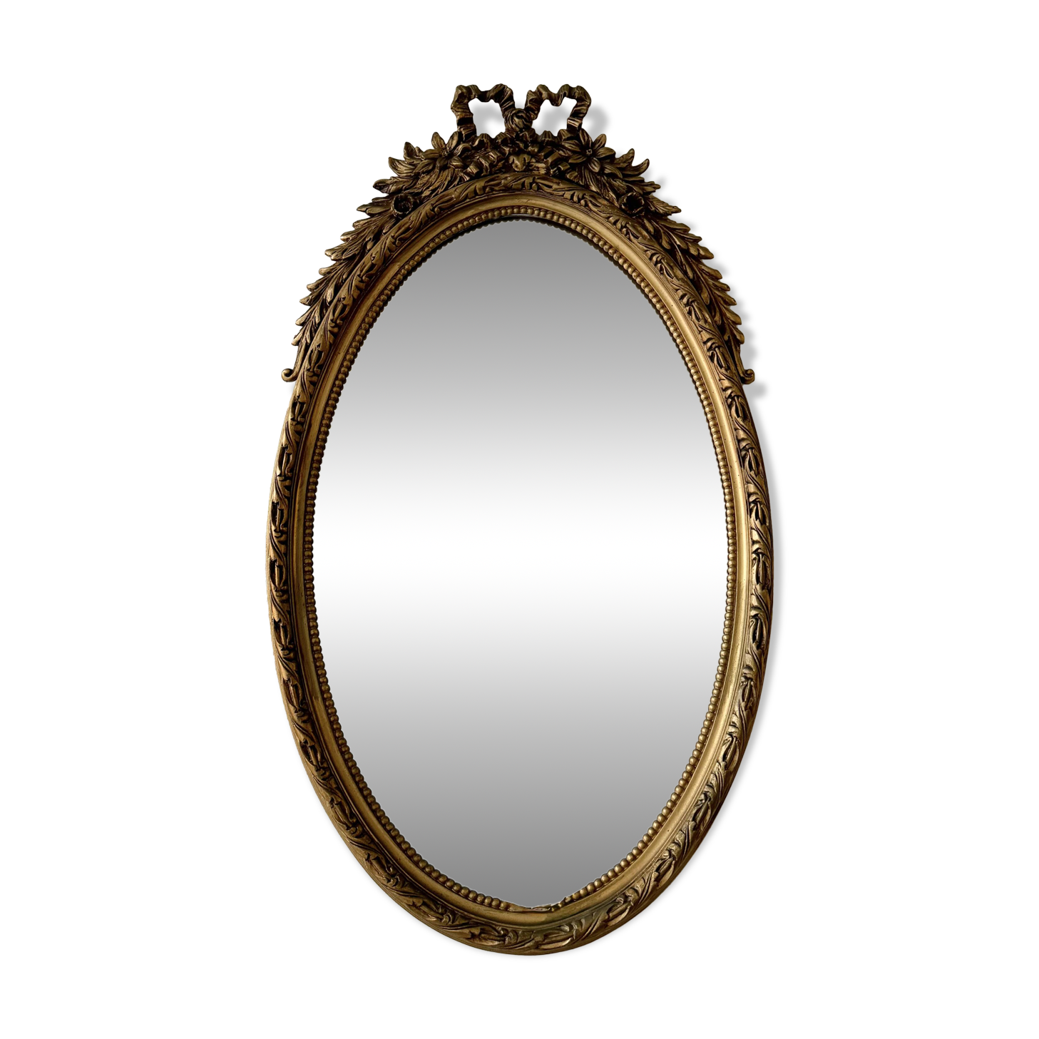 Vintage Oval Gilt Mirror