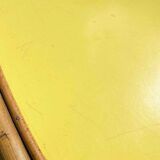 Bamboo and rattan tiki cocktail bar with stools, set of 3, 1960s