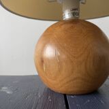 Vintage blond wooden ball lamp