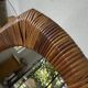 Woven wicker mirror French Riviera 1960